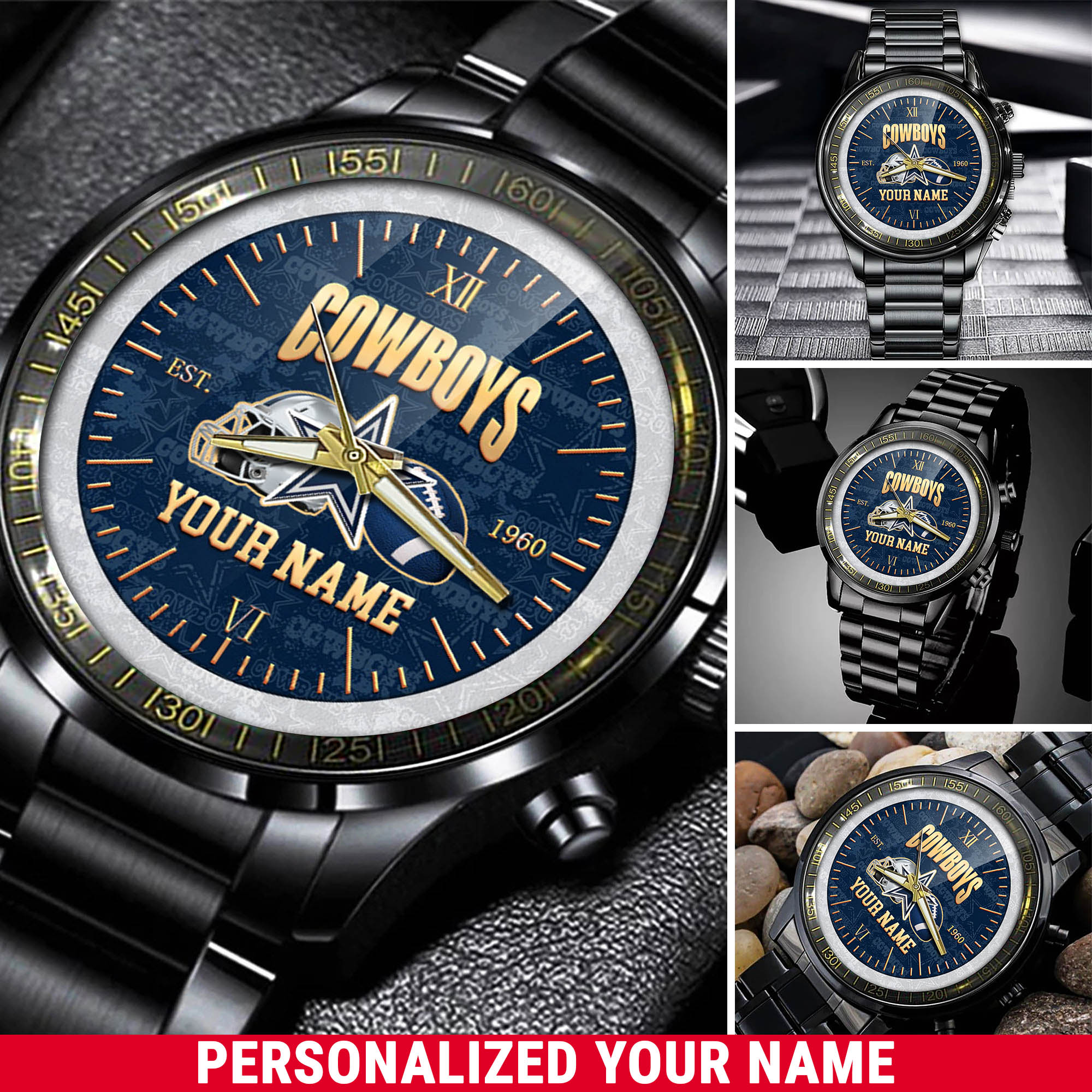 jwfancy dallas cowboys nfl personalized black watch new collection for fans 0qfg0