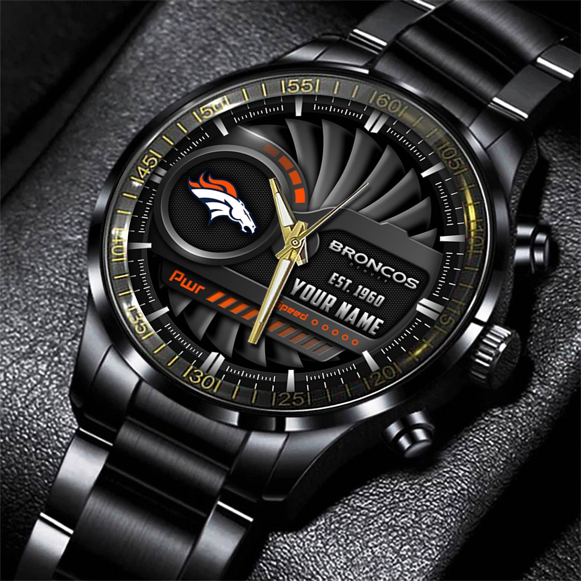 jwfancy denver broncosnfl black fashion watch custom your name uh0gh