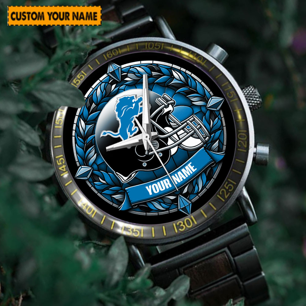 jwfancy detroit lions nfl new personalized hand watch for fan itlhg