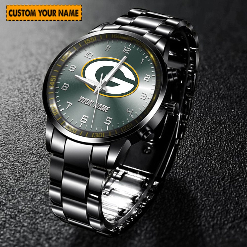 jwfancy green bay packers nfl new personalized hand watch for fan biz0s