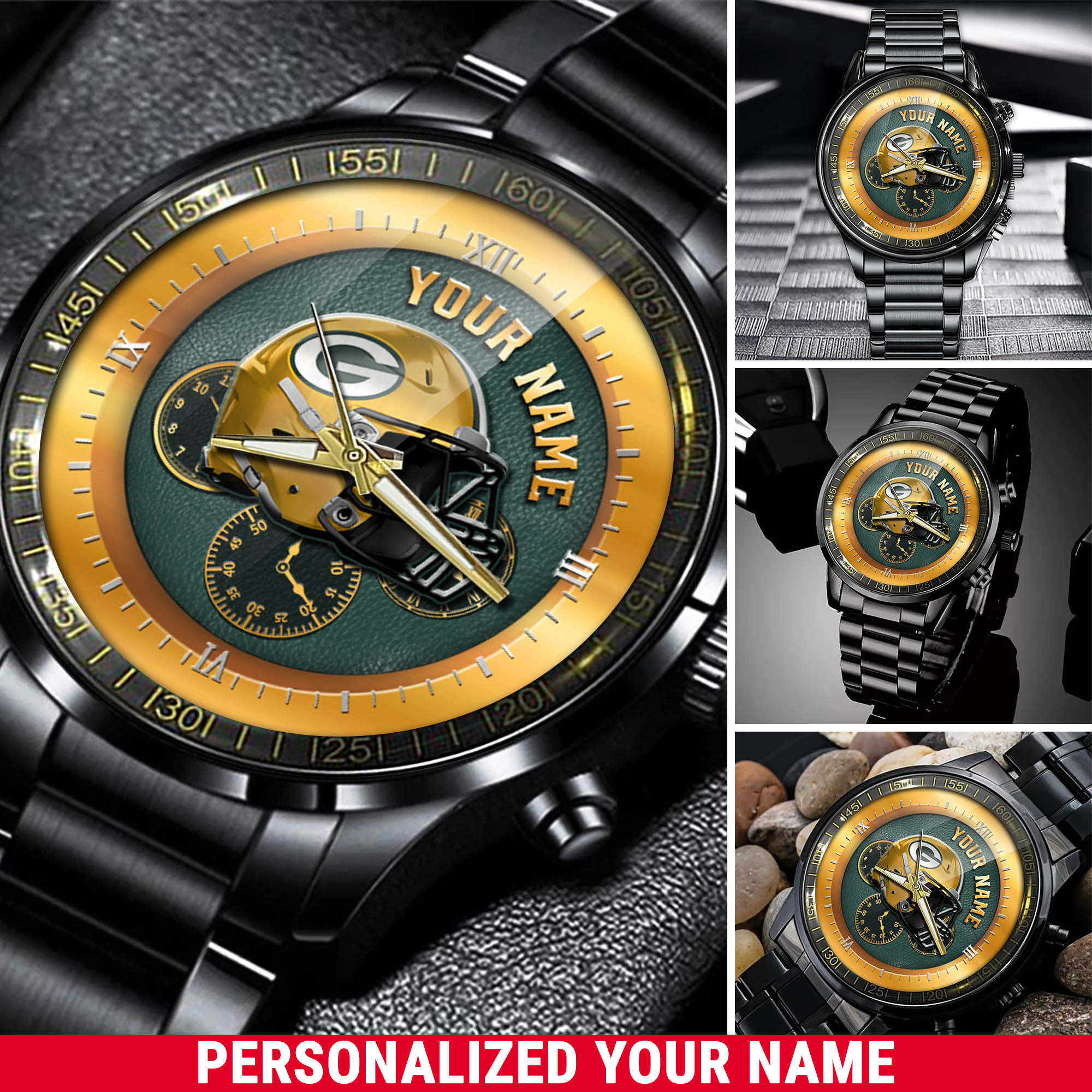 jwfancy green bay packers nfl personalized watch collection for fans cnhag