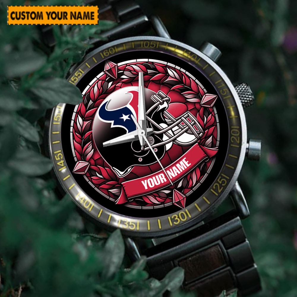 jwfancy houston texans nfl new personalized hand watch for fan odvdo