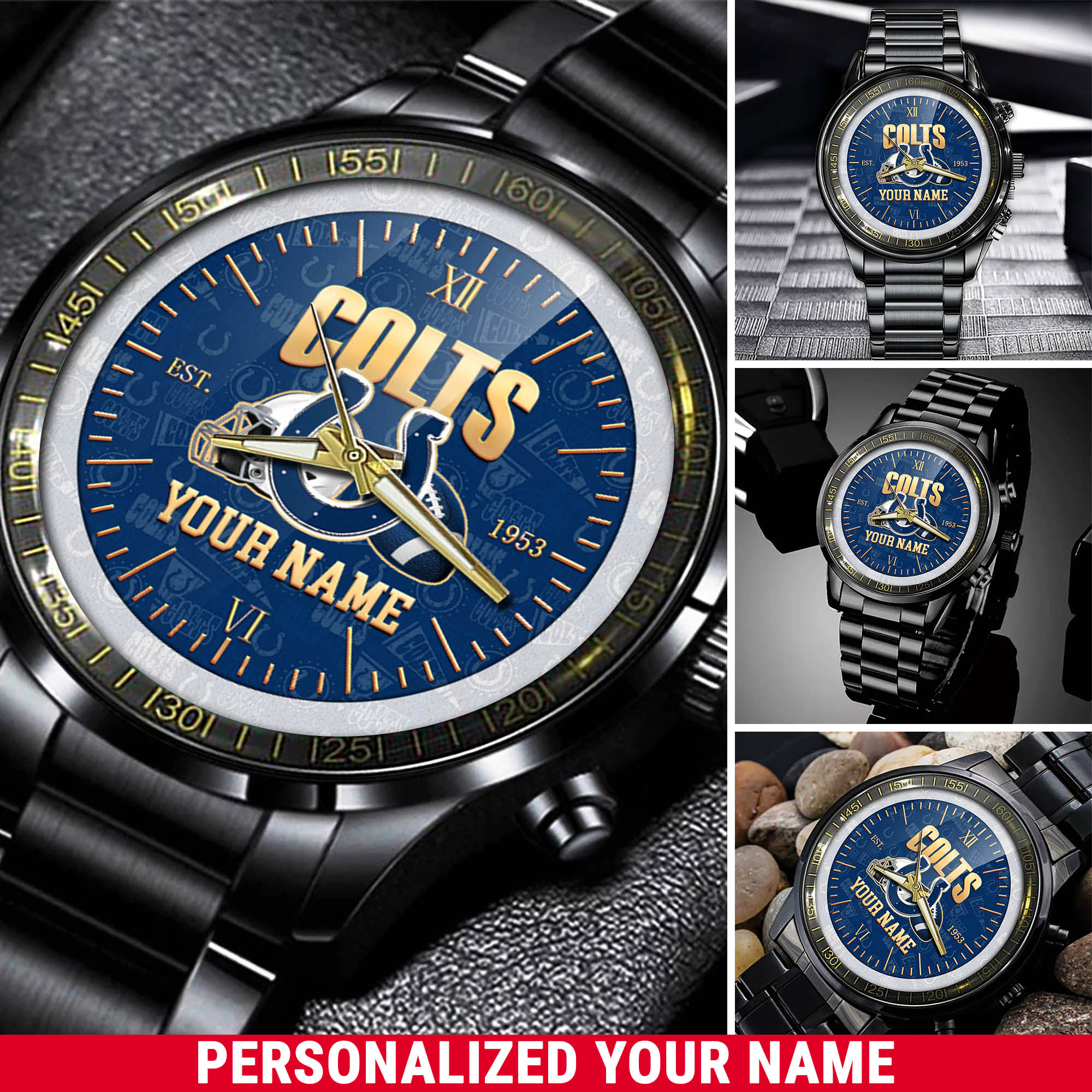 jwfancy indianapolis colts nfl personalized black watch new collection for fans tpu40