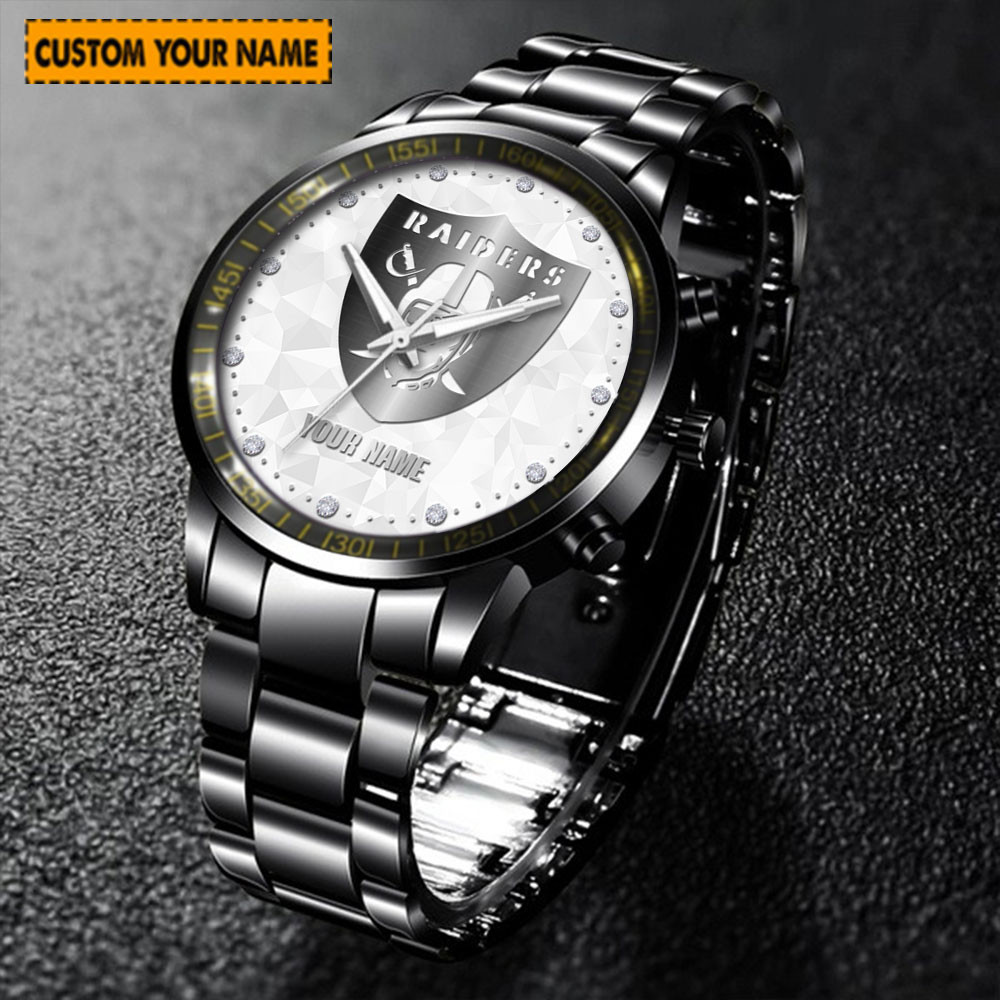 jwfancy las vegas raiders nfl new personalized hand watch for fan jnxuf