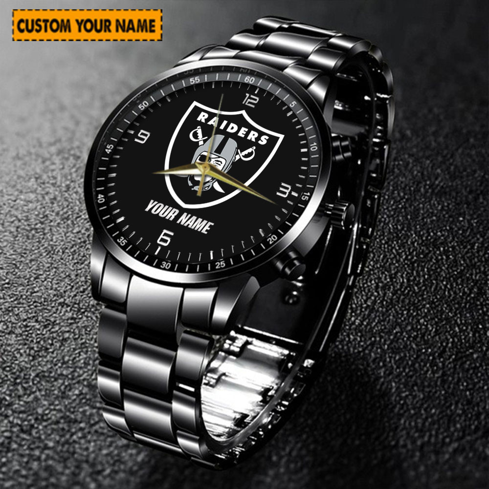 jwfancy las vegas raiders nfl new personalized hand watch for fan po24p