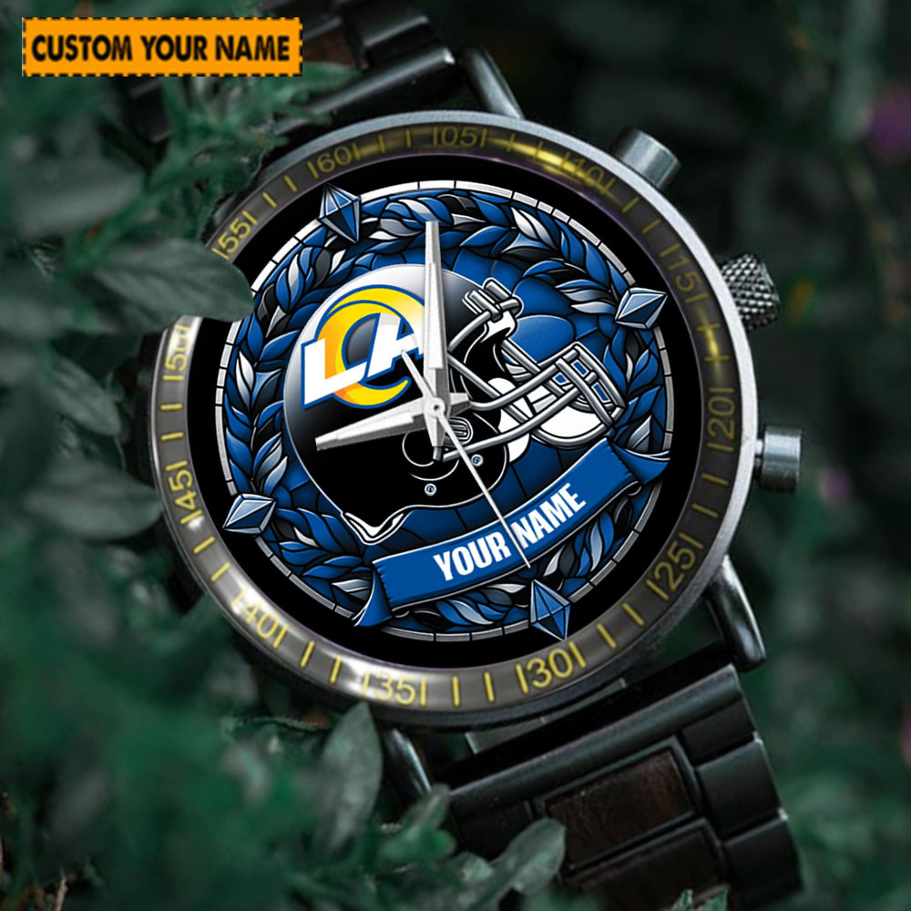 jwfancy los angeles rams nfl new personalized hand watch for fan ogm2y