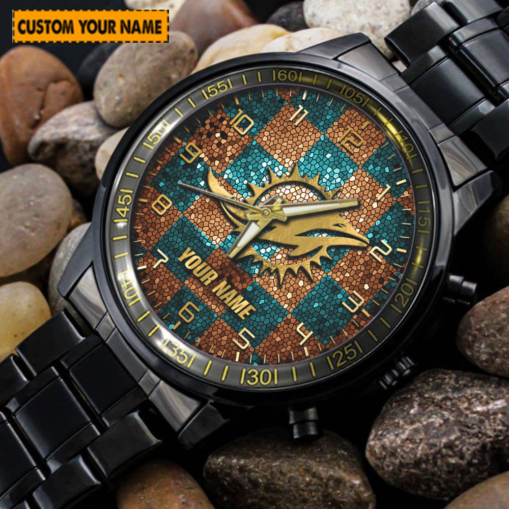 jwfancy miami dolphins nfl new personalized hand watch for fan srsnm