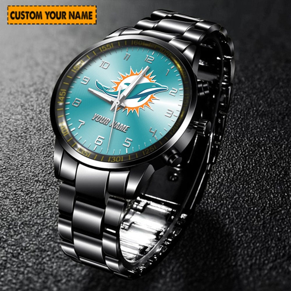 jwfancy miami dolphins nfl new personalized hand watch for fan vazyb