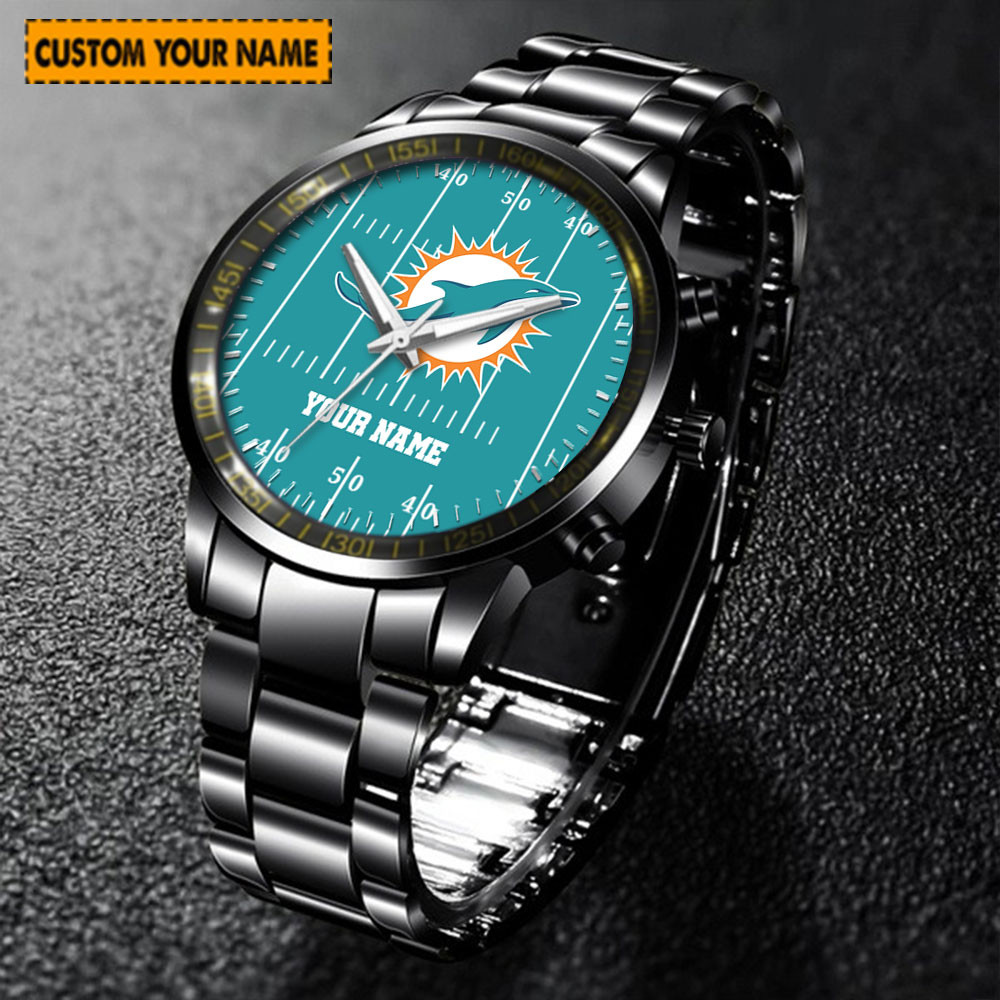 jwfancy miami dolphins nfl new personalized hand watch for fan xc8mn