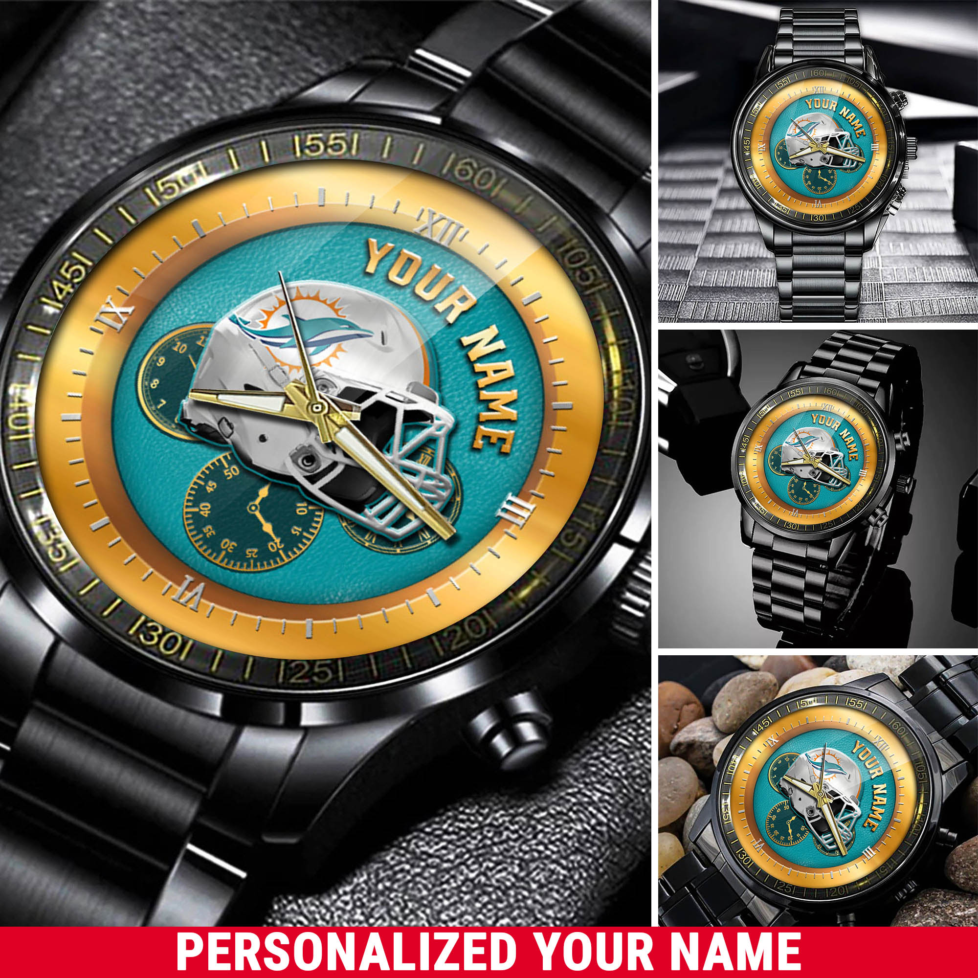 jwfancy miami dolphins nfl personalized watch collection for fans vicyk