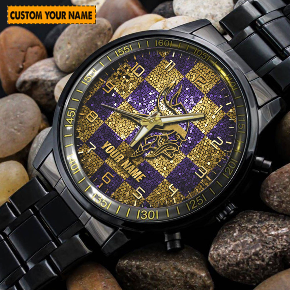 jwfancy minnesota vikings nfl new personalized hand watch for fan ayrkz