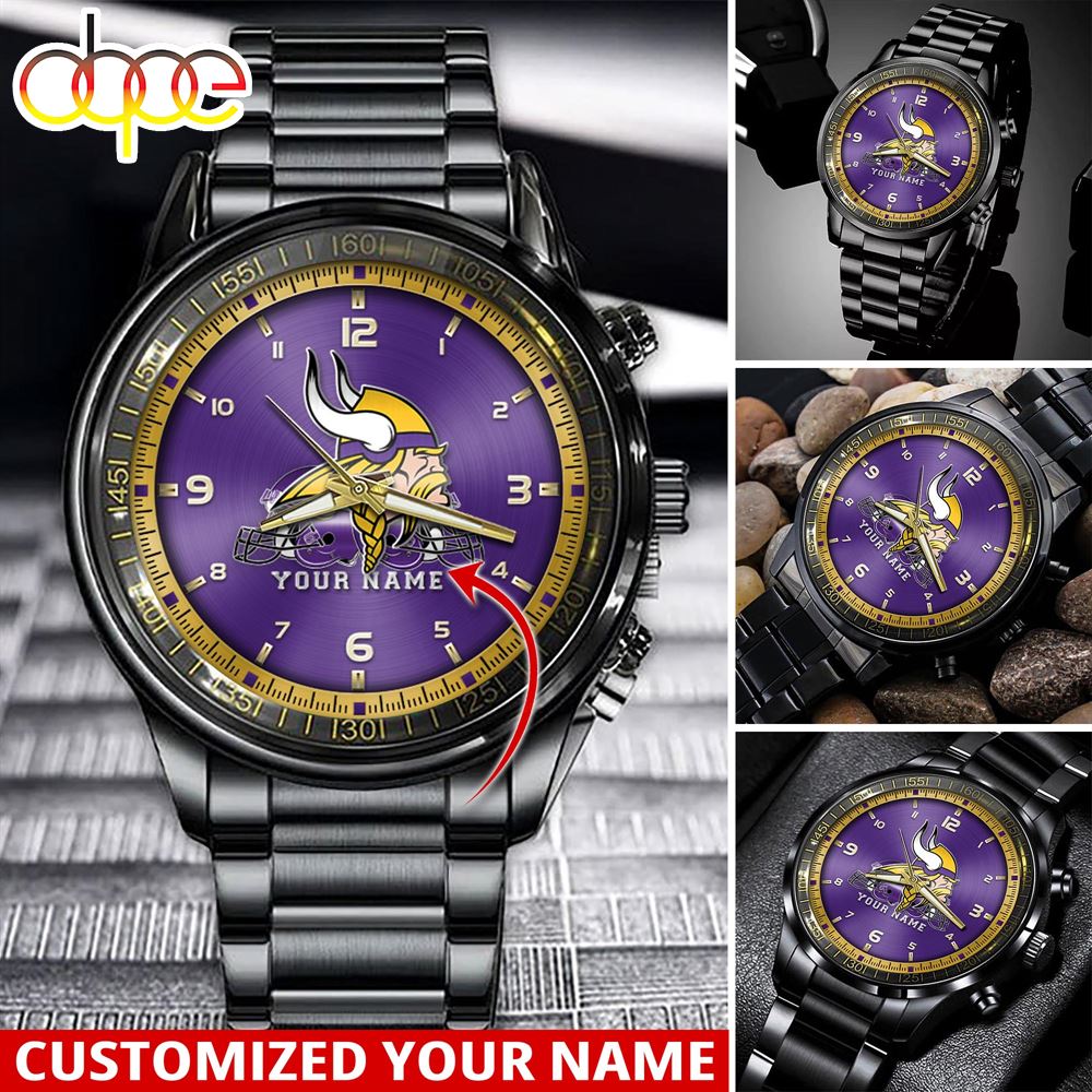 jwfancy minnesota vikings nfl personalized sport watch gift for fans for this season gji9n