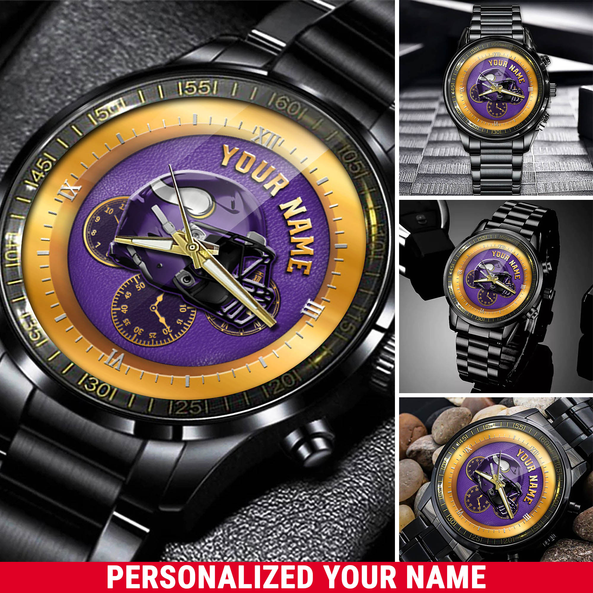 jwfancy minnesota vikings nfl personalized watch collection for fans n5zga