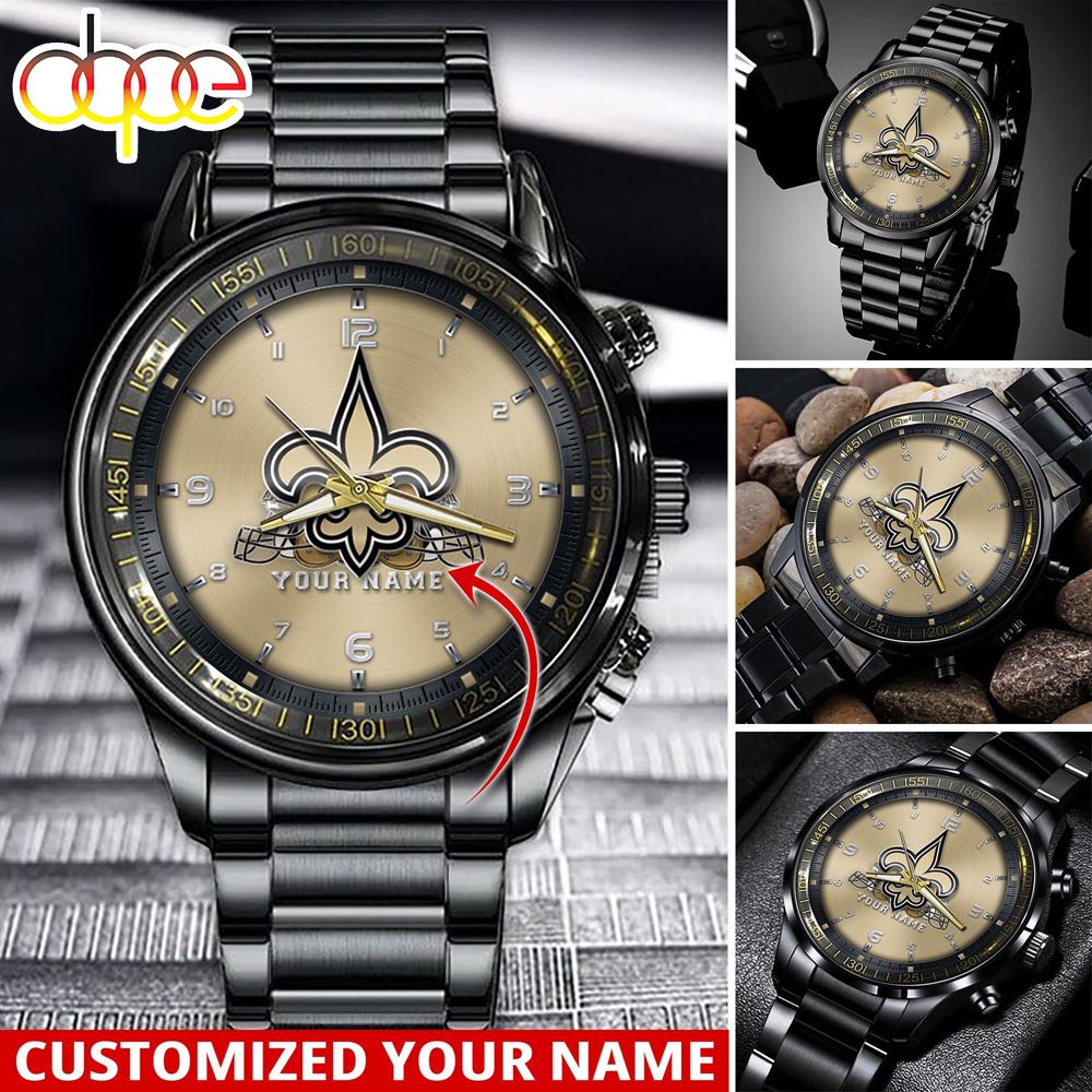 jwfancy new orleans saints nfl personalized sport watch gift for fans for this season gmv7w