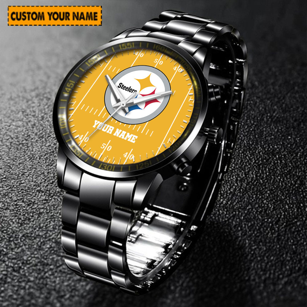 jwfancy pittsburgh steelers nfl new personalized hand watch for fan hpzd0