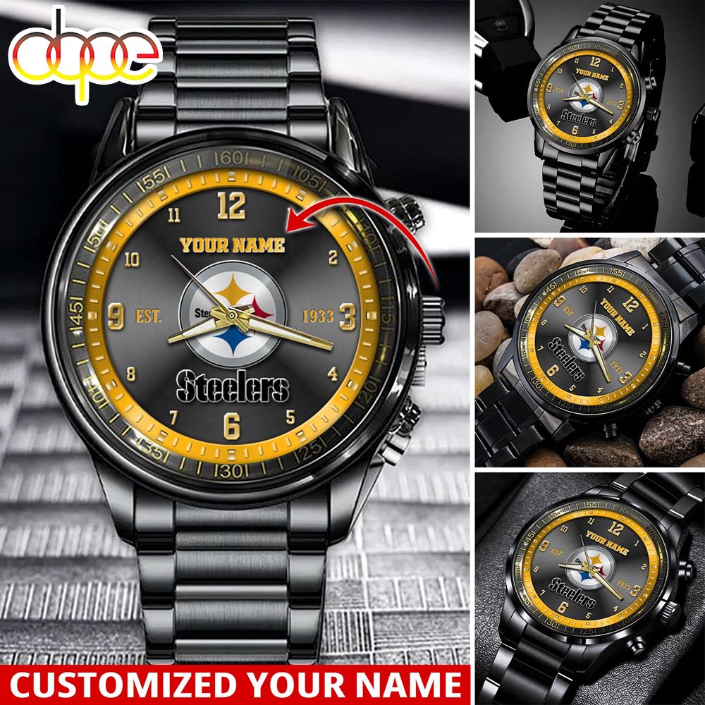 jwfancy pittsburgh steelers nfl personalized sport watch gift for fans for this season mii9m