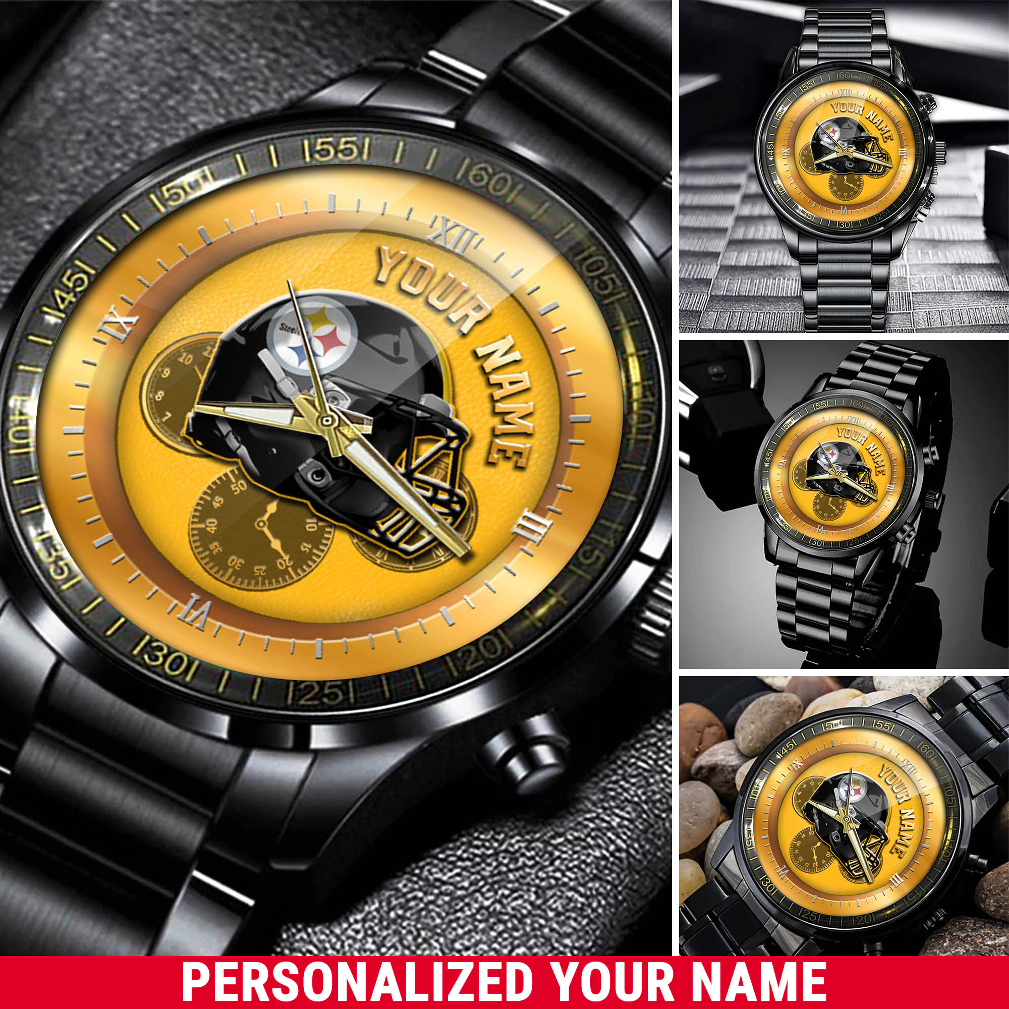 jwfancy pittsburgh steelers nfl personalized watch collection for fans nfamd