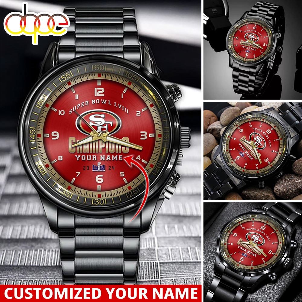 jwfancy san francisco 49ers nfl personalized sport watch gift for fans for this season fh9v0