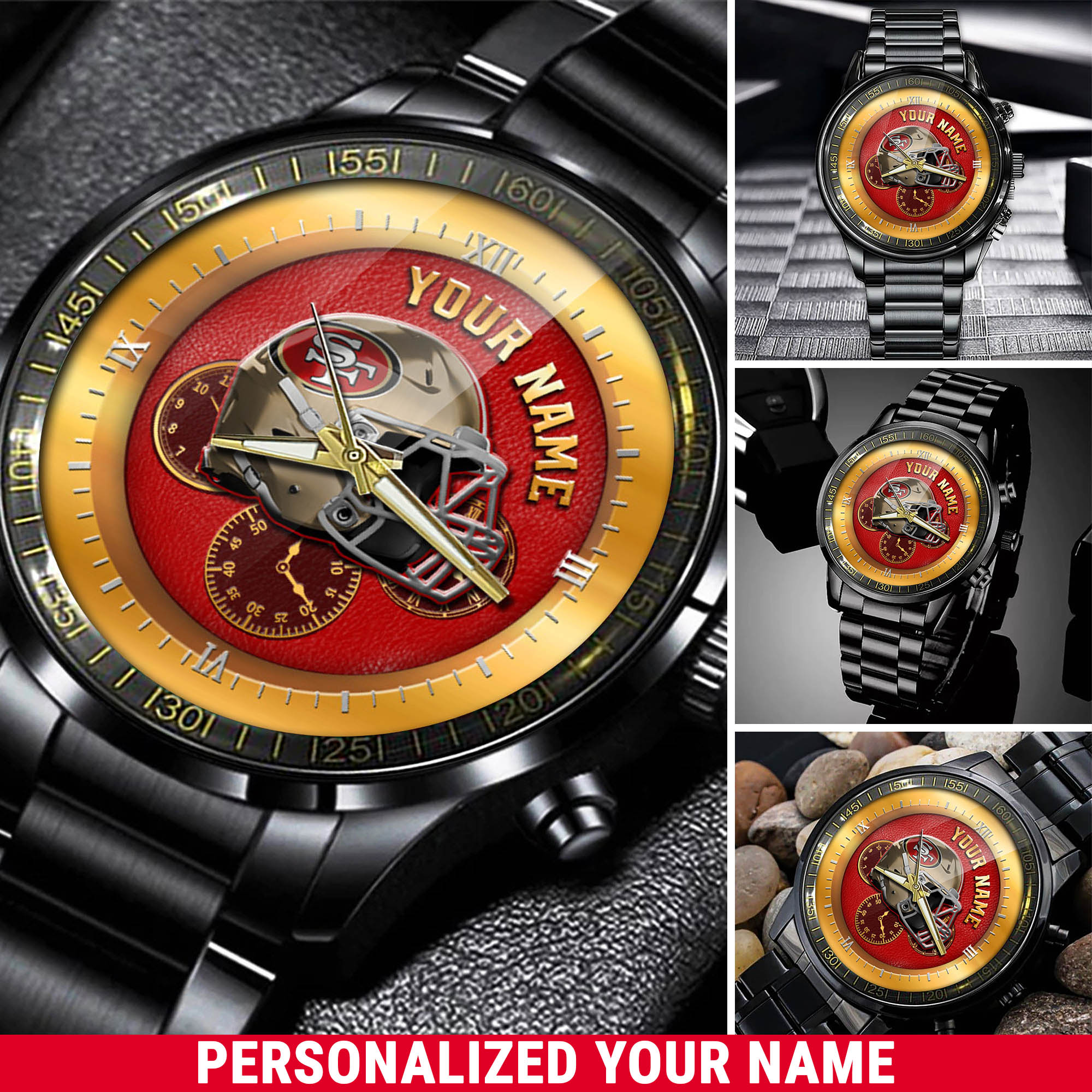 jwfancy san francisco 49ers nfl personalized watch collection for fans pjjoq