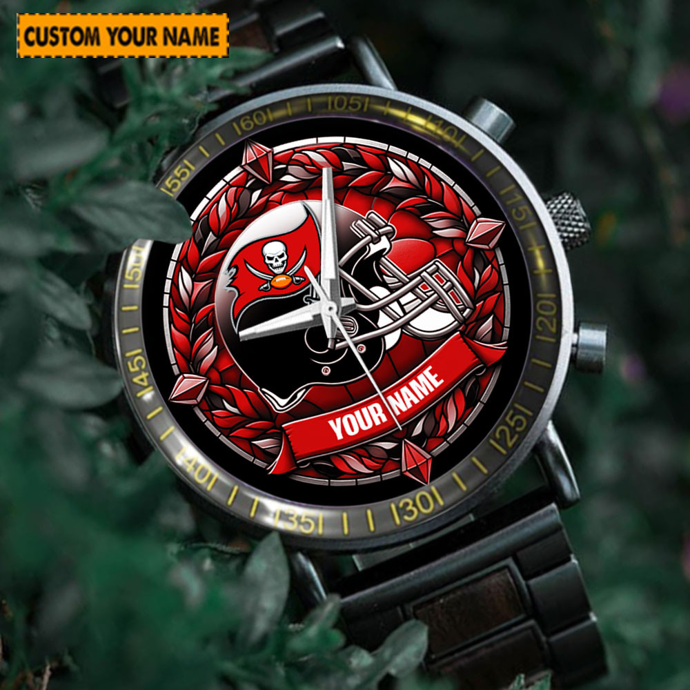 jwfancy tampa bay buccaneers nfl new personalized hand watch for fan 6t27f