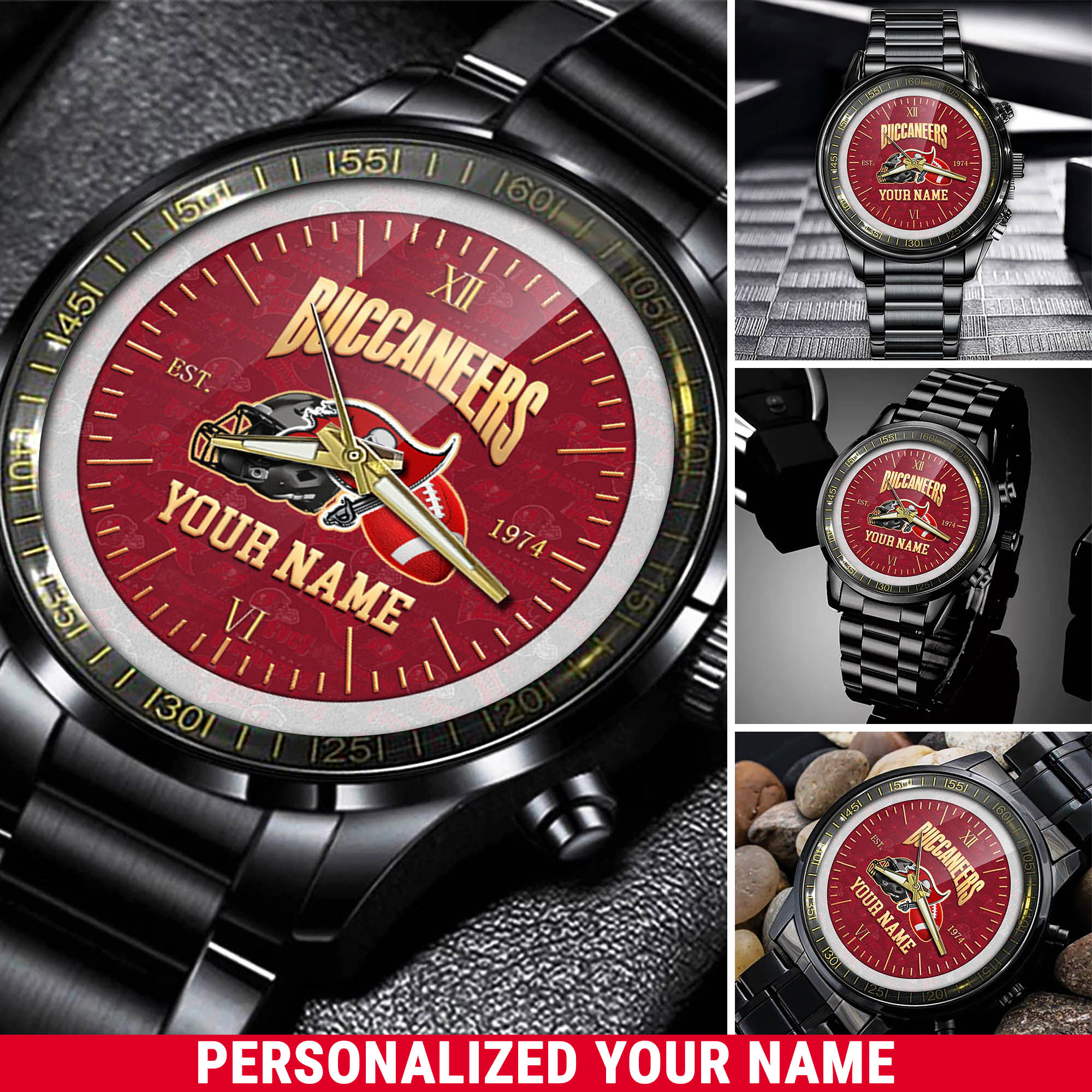 jwfancy tampa bay buccaneers nfl personalized black watch new collection for fans aipyk