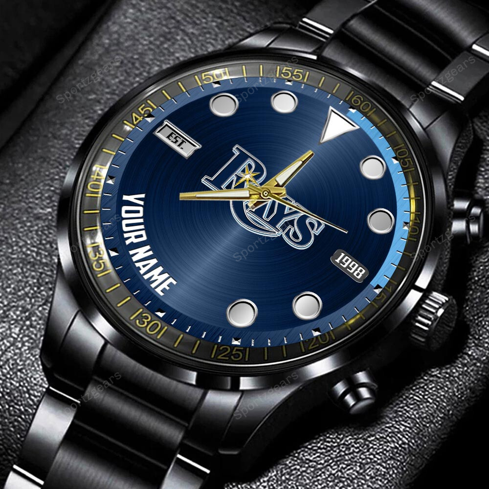 jwfancy tampa bay rays mlb personalized new black hand watch gift for fans c7wkd