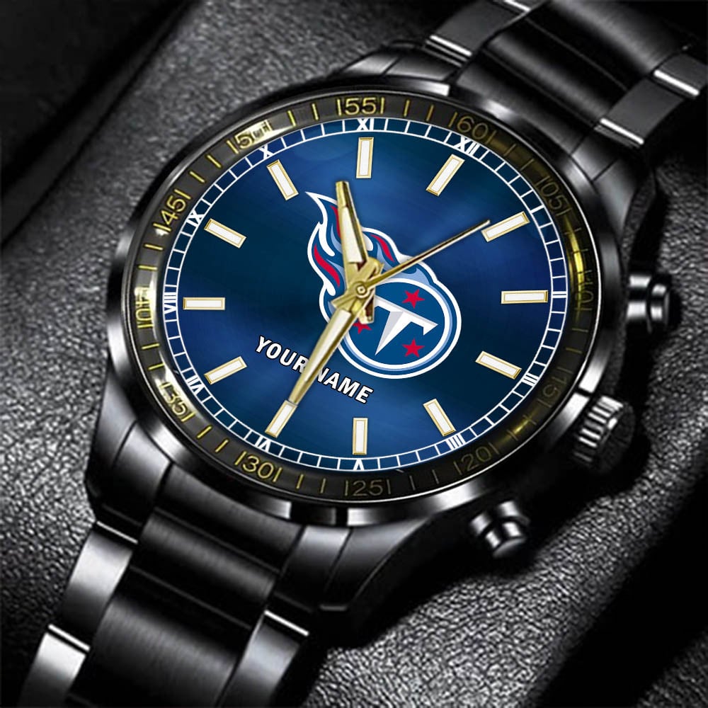 jwfancy tennessee titans nfl personalized black hand watch gifts for fans fqr6m