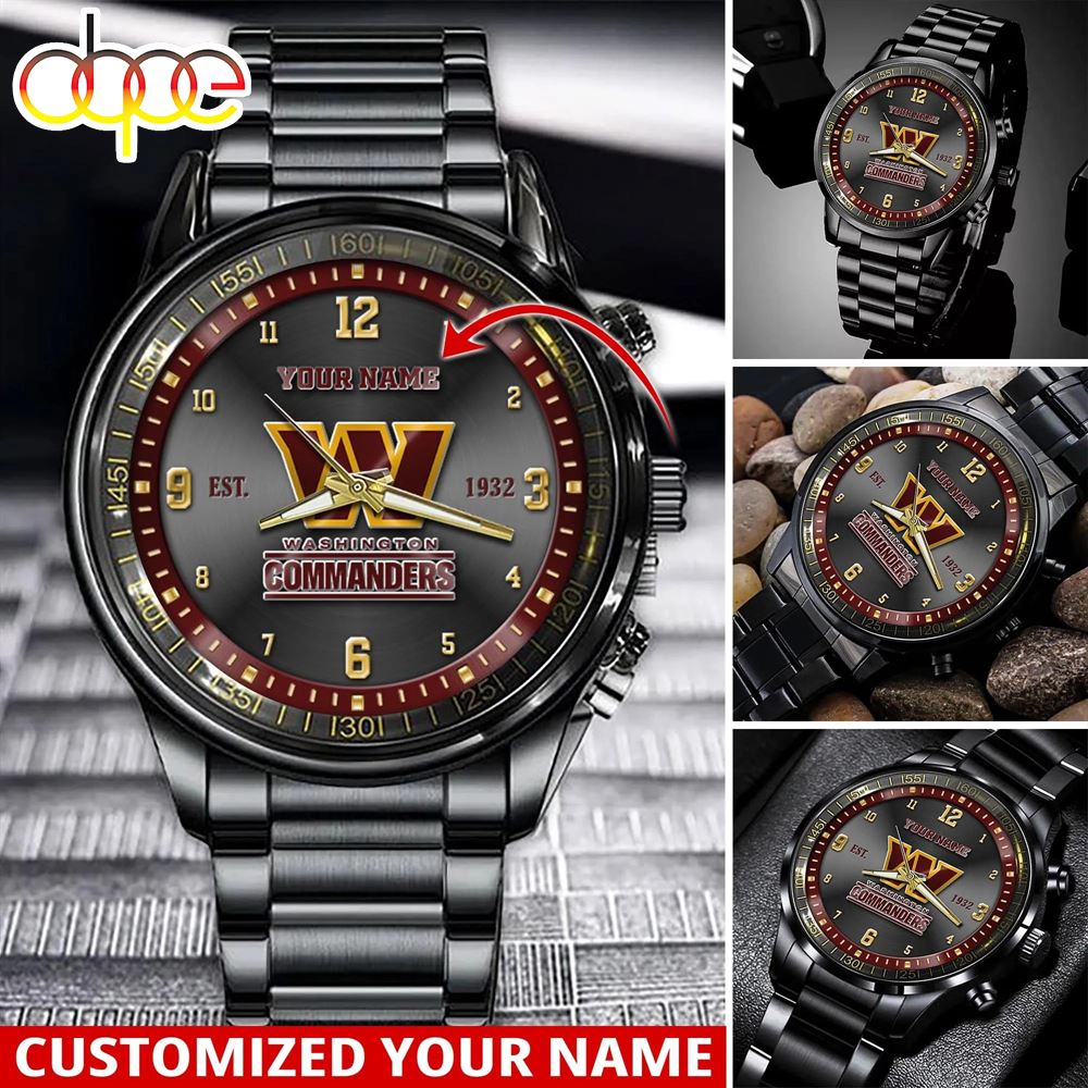 jwfancy washington commanders nfl personalized sport watch gift for fans for this season z2gkb