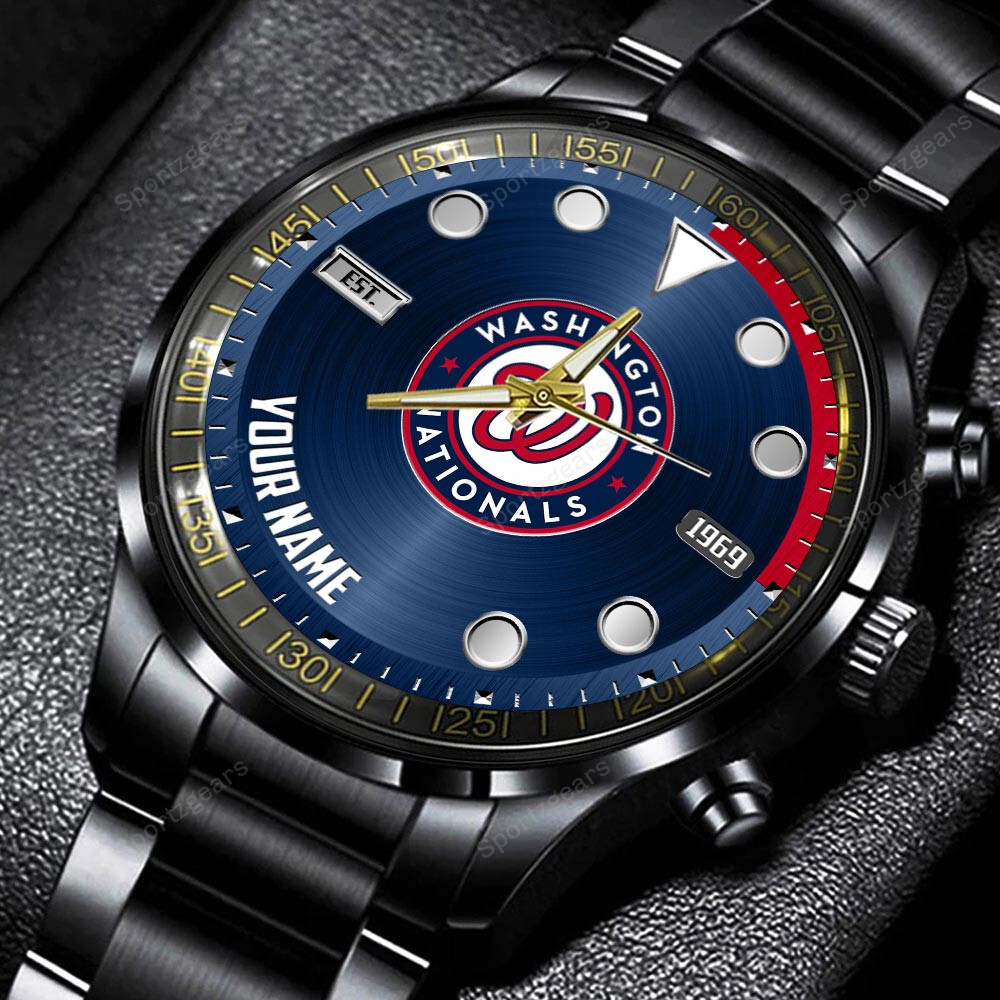 jwfancy washington nationals mlb personalized new black hand watch gift for fans wycui