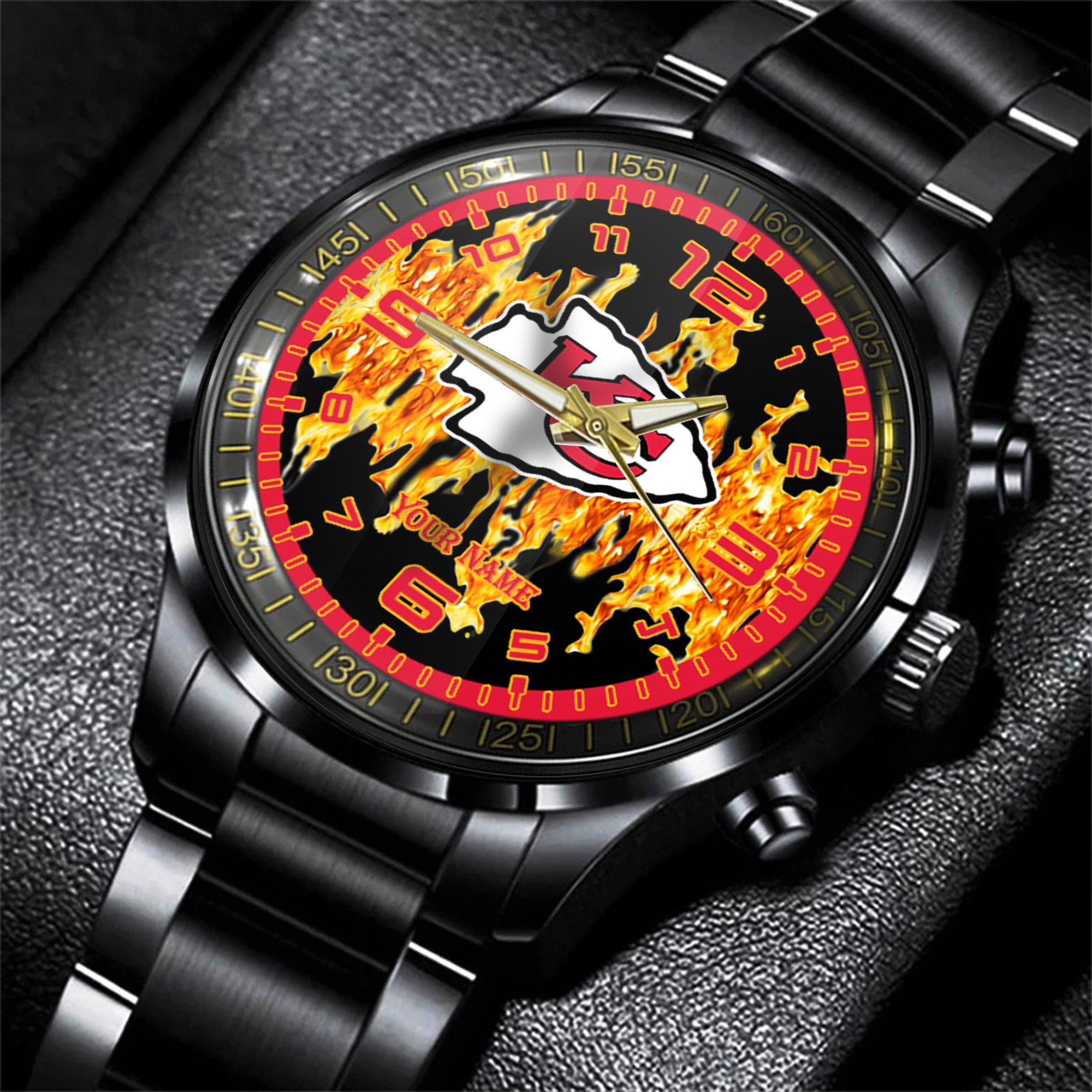 kansas city chiefs nfl personalized 3d men hand watch gift for fans for father zoh0p