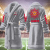 kansas city chiefs nfl personalized fleece bathrobe mgult