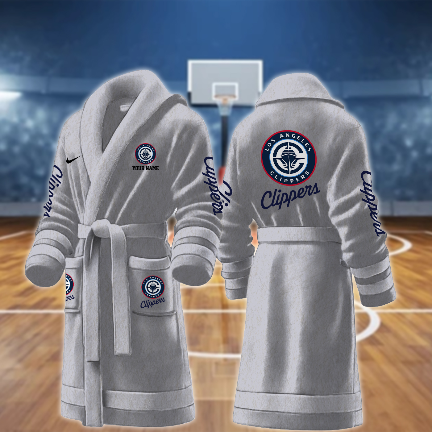 la clippers nba personalized fleece bathrobe h8jtm