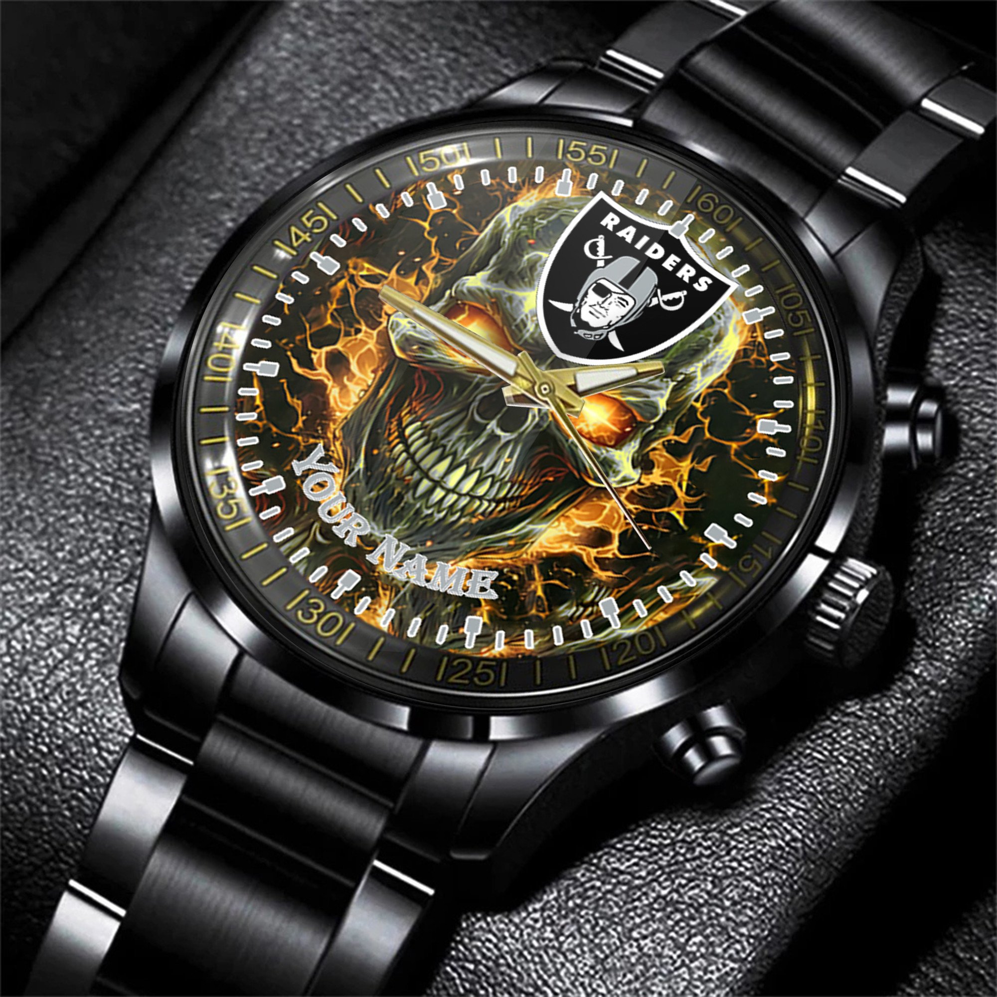 las vegas raiders nfl men hand watch personalized gift for fans lcfvs