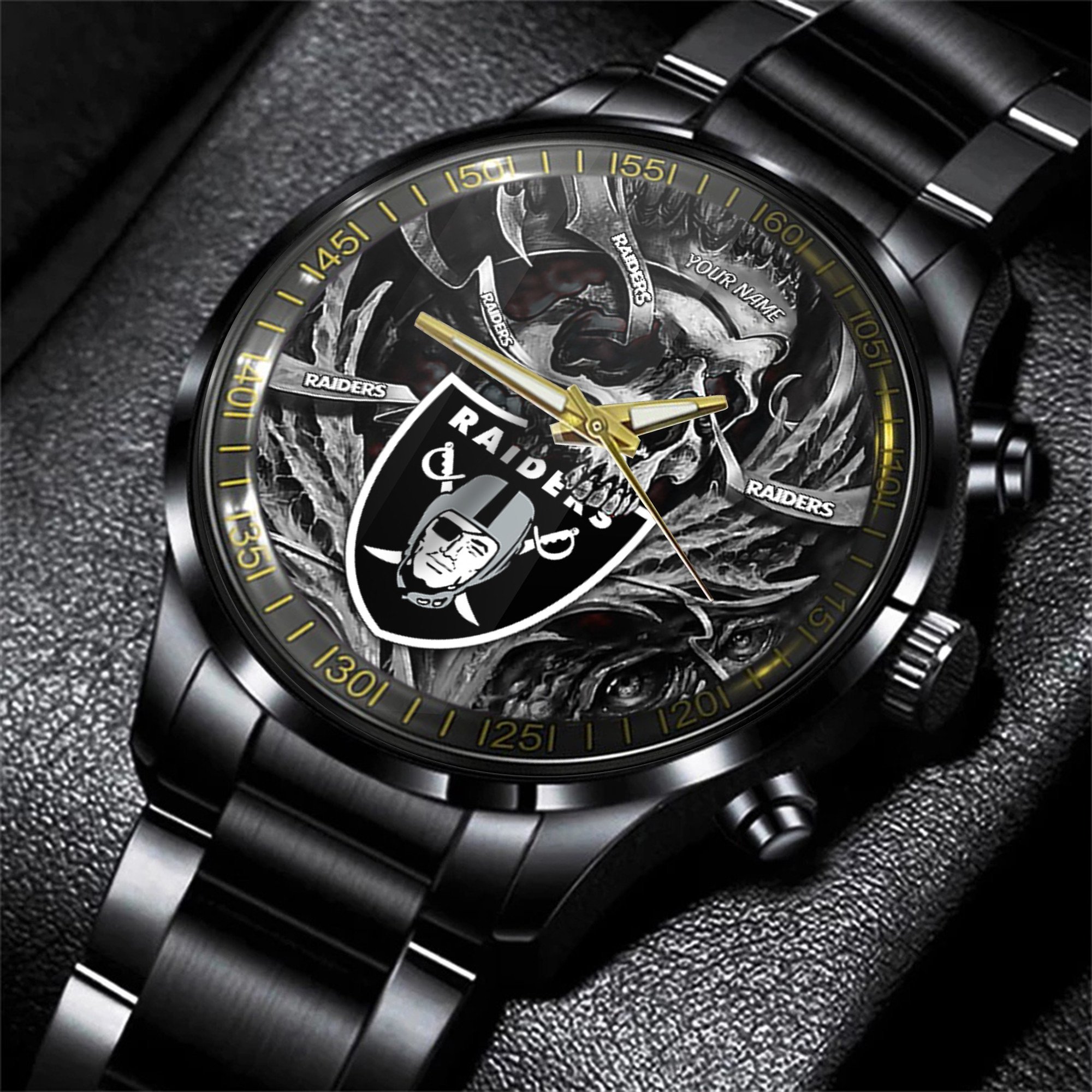 las vegas raiders nfl men hand watch personalized gift for fans qmljz