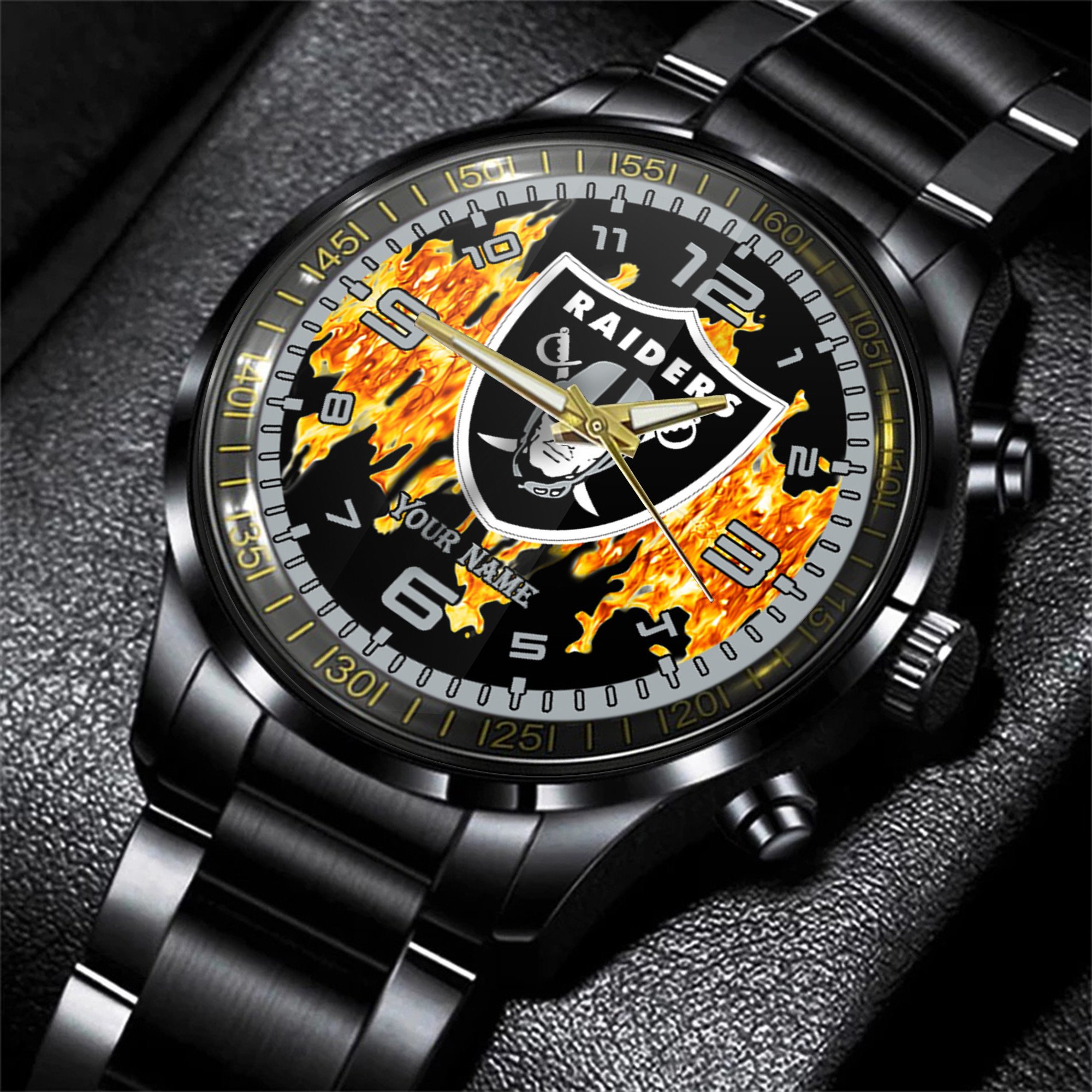 las vegas raiders nfl personalized 3d men hand watch gift for fans for father u0uom