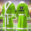 las vegas raiders nfl personalized fleece bathrobe elxo3