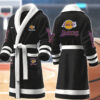 los angeles lakers nba personalized fleece bathrobe hhymd