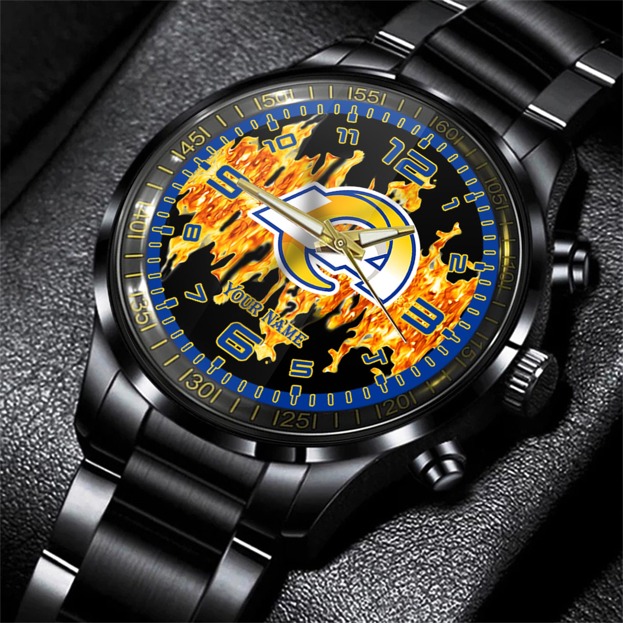 los angeles rams nfl personalized 3d men hand watch gift for fans for father nzmv9