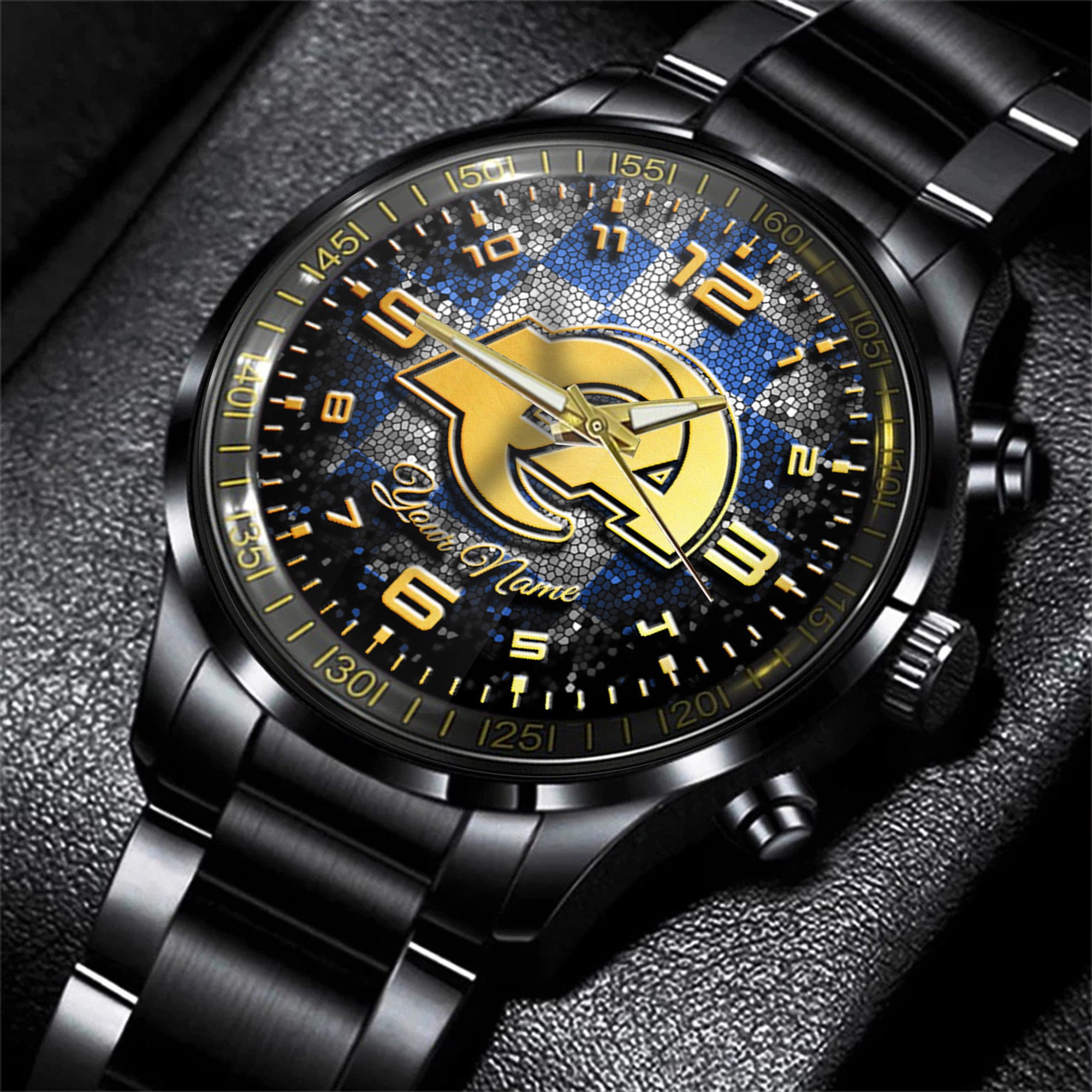 los angeles rams nfl personalized 3d men hand watch gift for fans for father qxu6h