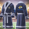 los angeles rams nfl personalized fleece bathrobe nsugg