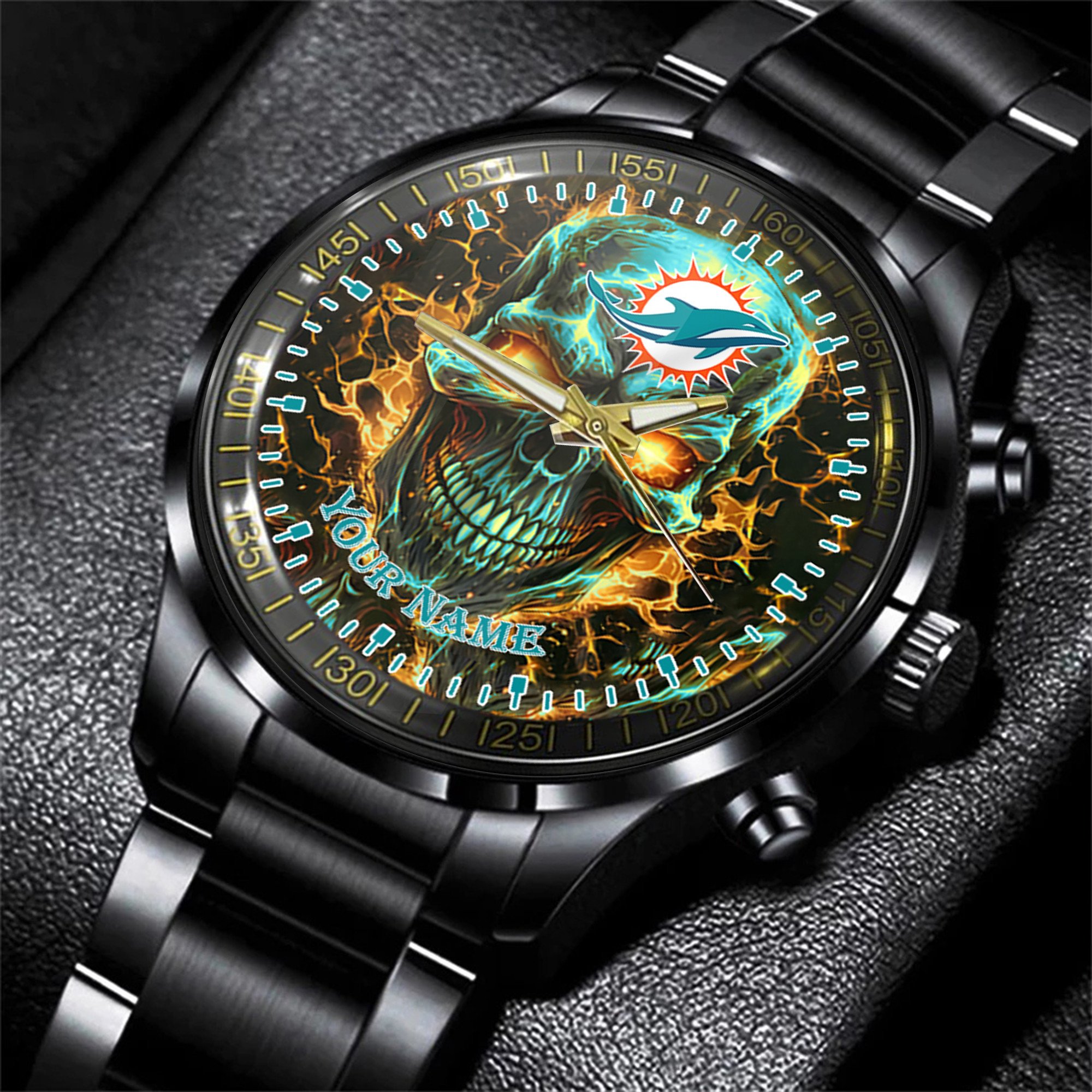 miami dolphins nfl men hand watch personalized gift for fans cyyz2