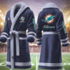 miami dolphins nfl personalized fleece bathrobe 7gbdc