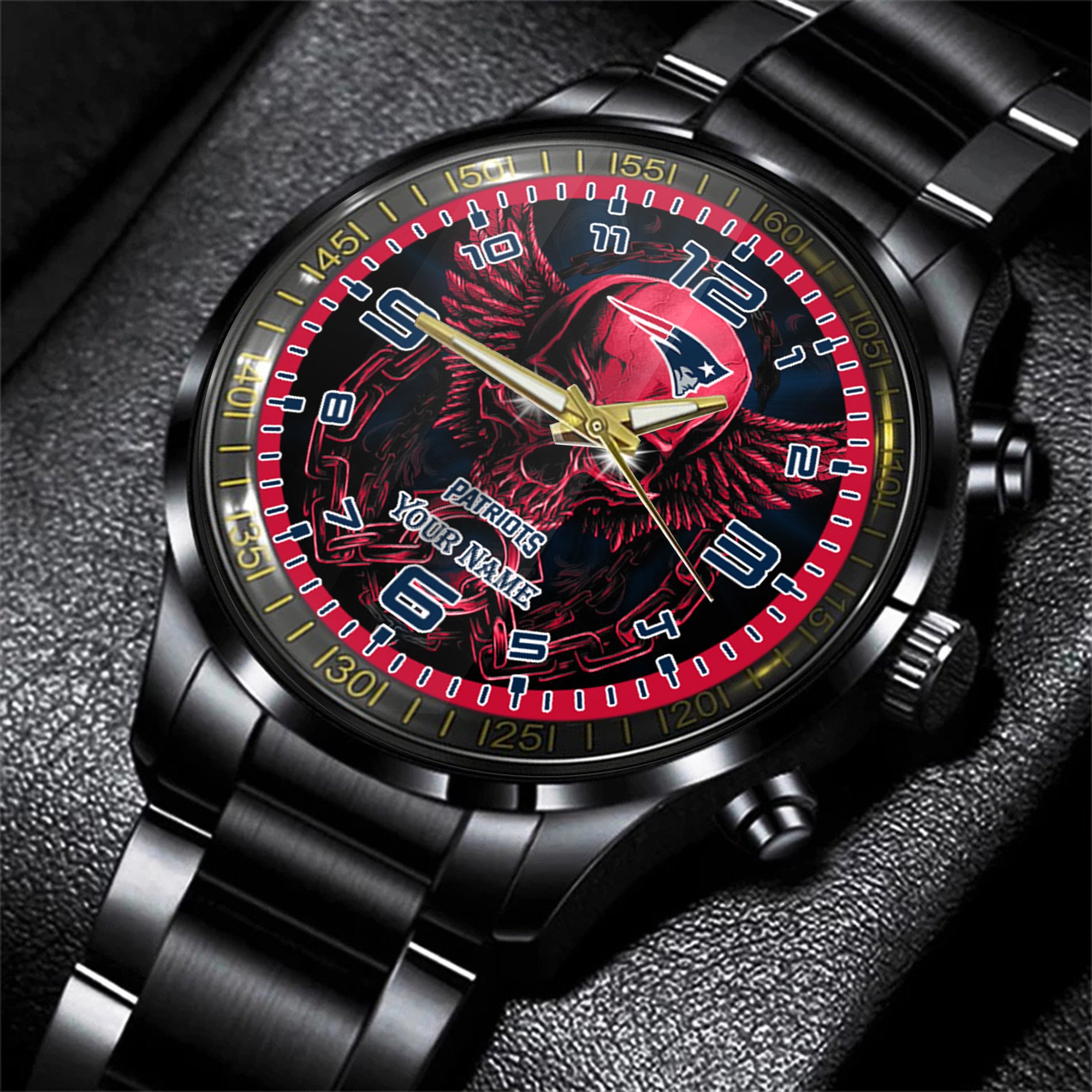 new england patriots nfl personalized 3d men hand watch gift for fans for father er8km