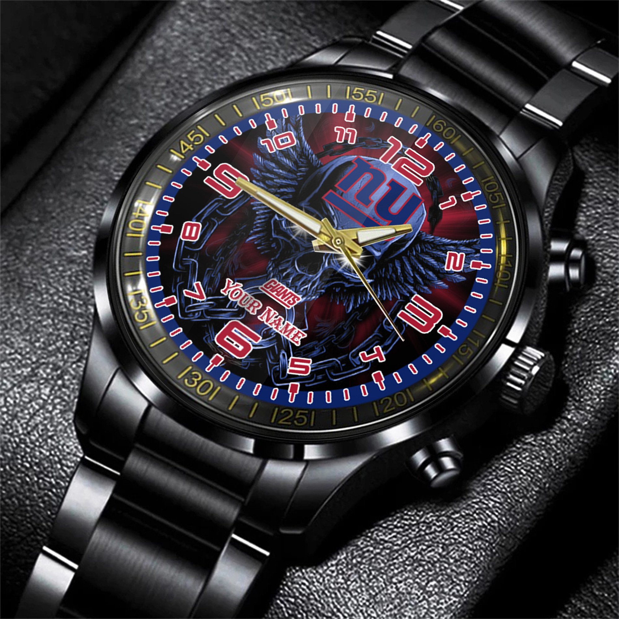 new york giants nfl personalized 3d men hand watch gift for fans for father qnsgc