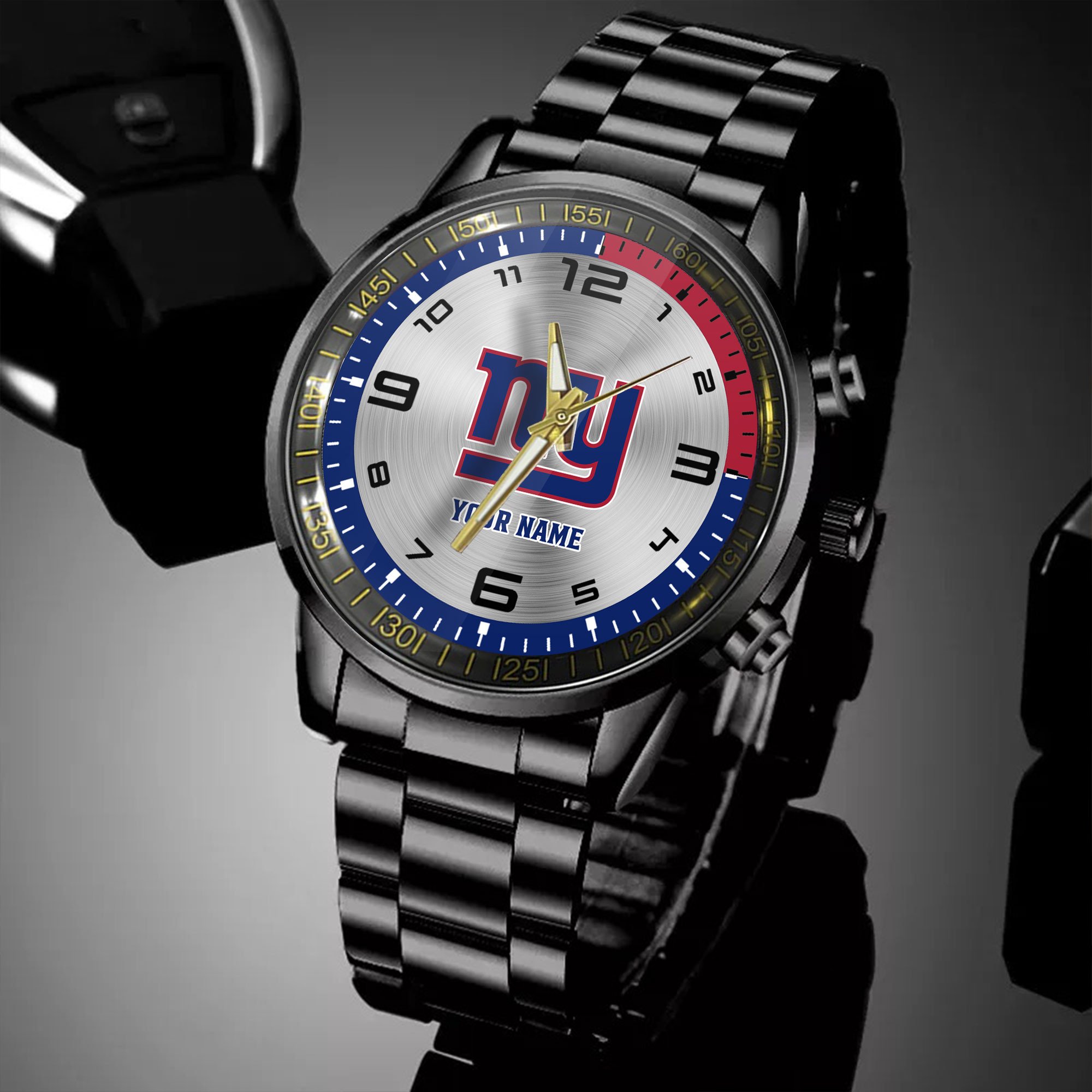 new york giants nfl personalized black hand watch gifts for fans vners