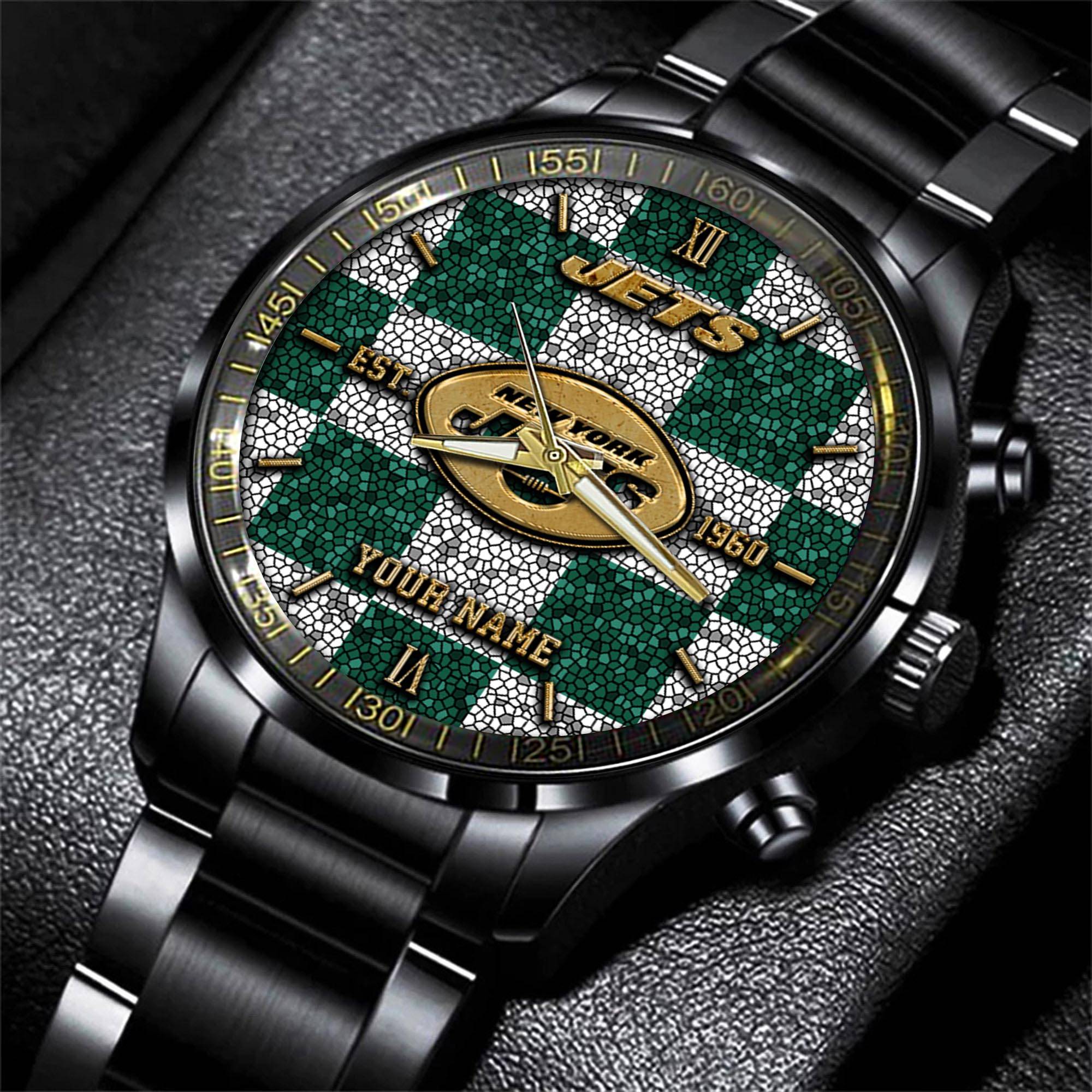 new york jets nfl personalized sport black watch gifts for fans ae0zp