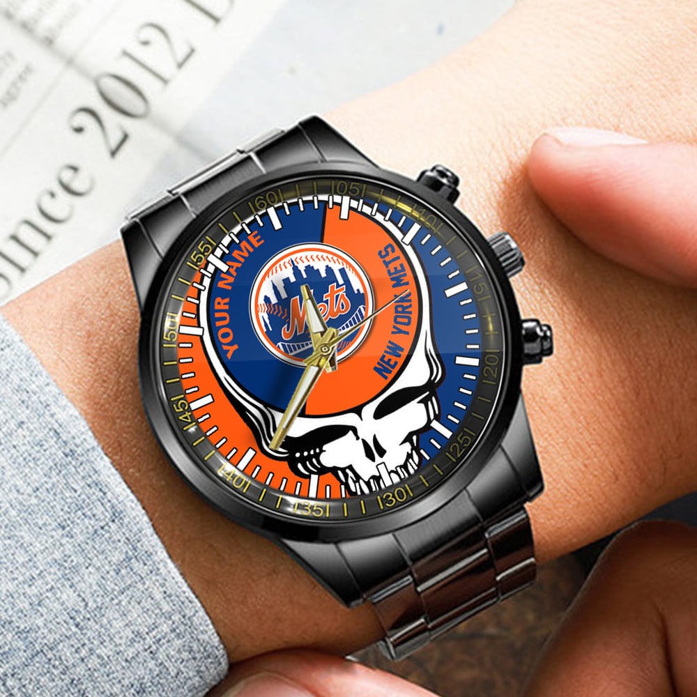 new york mets mlb personalized fashion 3d men hand watch gift for fans for father c9vxq