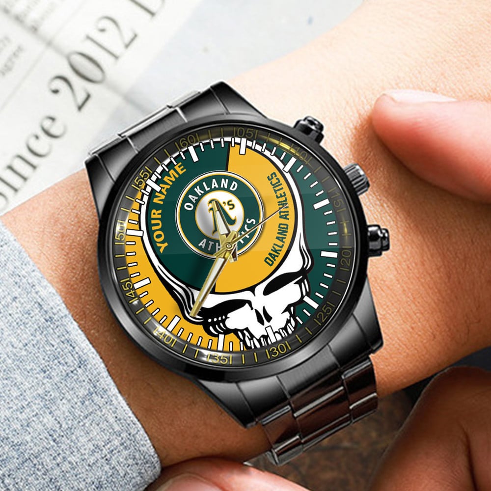 oakland athletics mlb personalized fashion 3d men hand watch gift for fans for father kgvhd