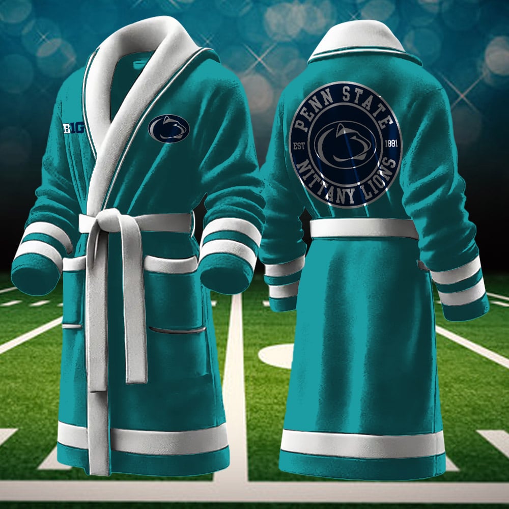 penn state nittany lions ncaa personalized fleece bathrobe lo1e6