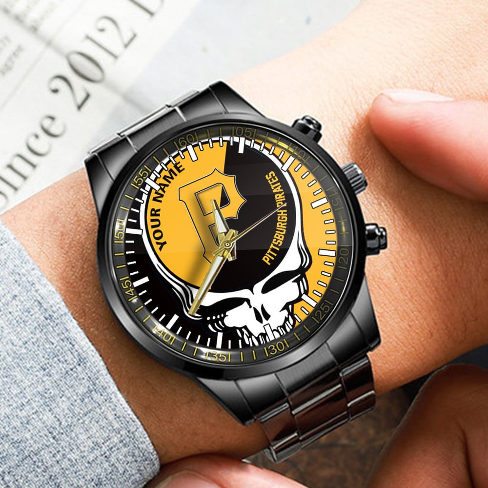 pittsburgh pirates mlb personalized fashion 3d men hand watch gift for fans for father 4srmy